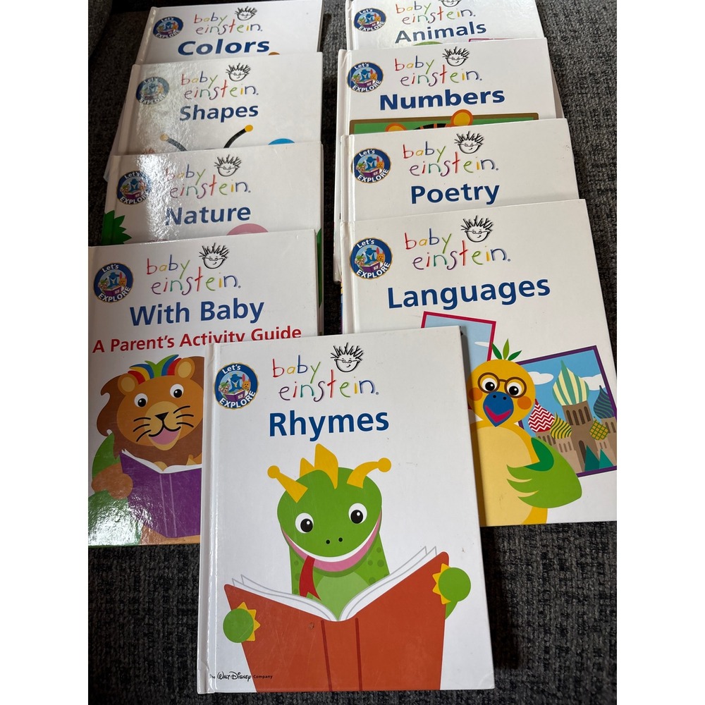 Baby Einstein Lets Explore 9 Book Bundle Disney Early Learning Colors Shapes Lot
